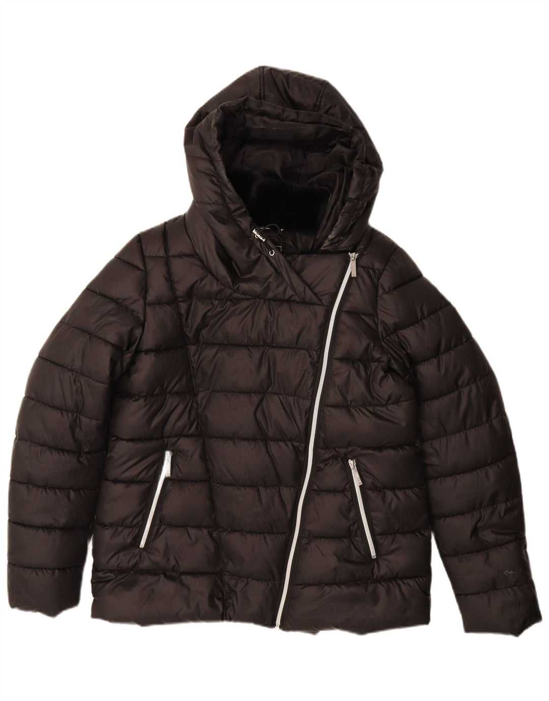 LIPSY Ženska podstavljena jakna s kapuljačom UK 12 Srednji crni poliester