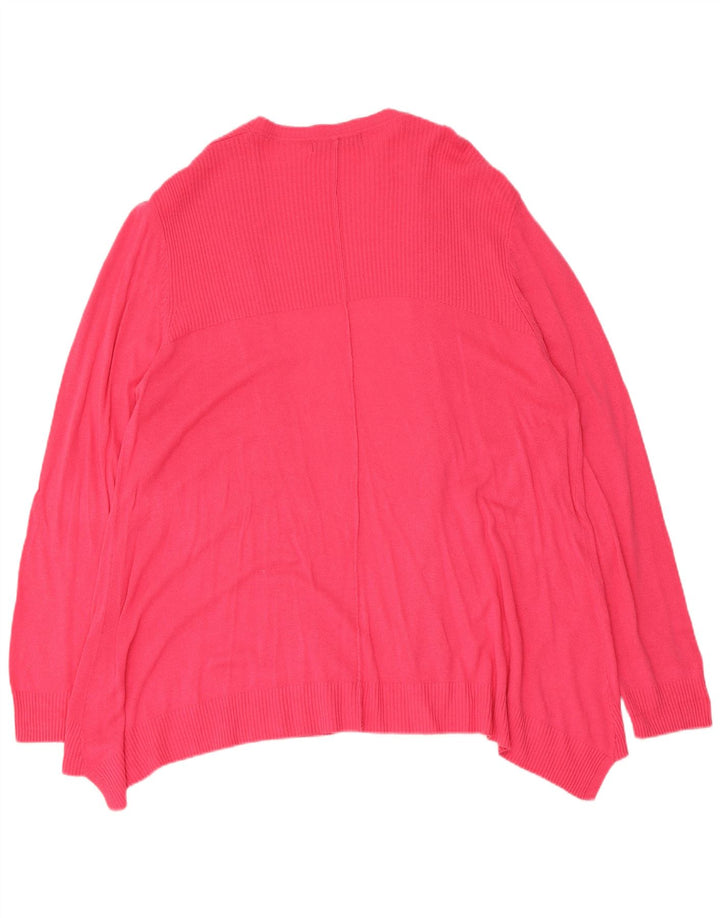 Marks & Spencer ženski otvoreni kardigan pulover UK 14 Large Pink