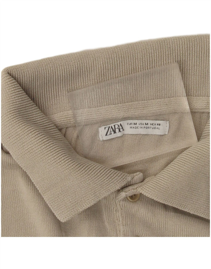 Zara muška polo majica dugih rukava srednje siva