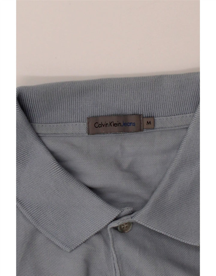 CALVIN KLEIN JEANS Mens Polo Shirt Medium Blue Cotton Vintage Calvin Klein Jeans and Second-Hand Calvin Klein Jeans from Messina Hembry 