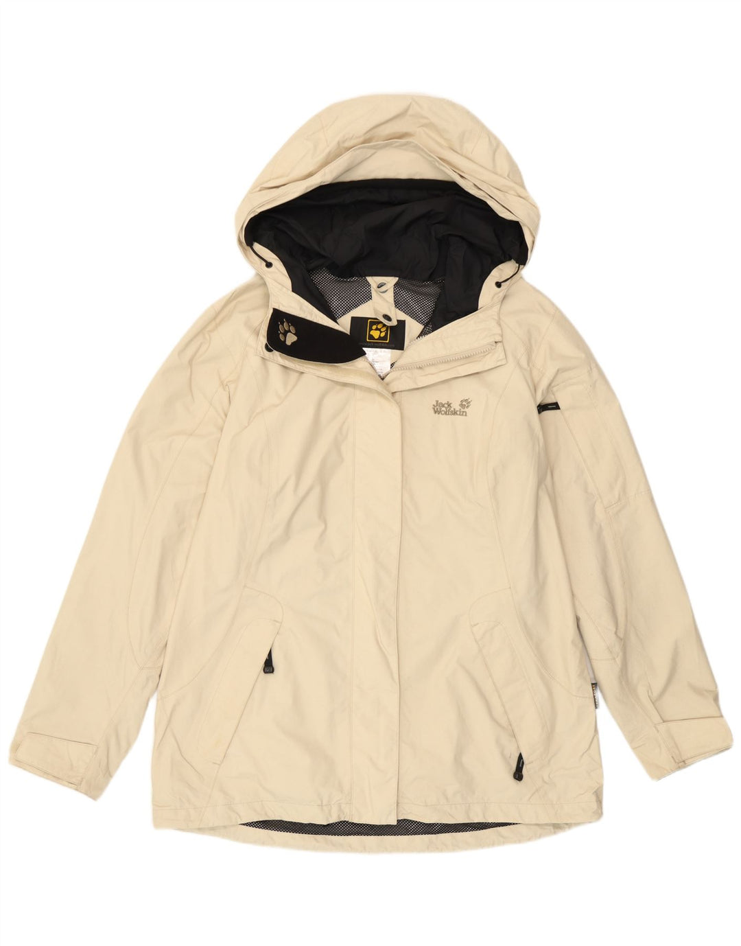 Jack Wolfskin ženska kišna jakna s kapuljačom UK 16 Large off white poliamid