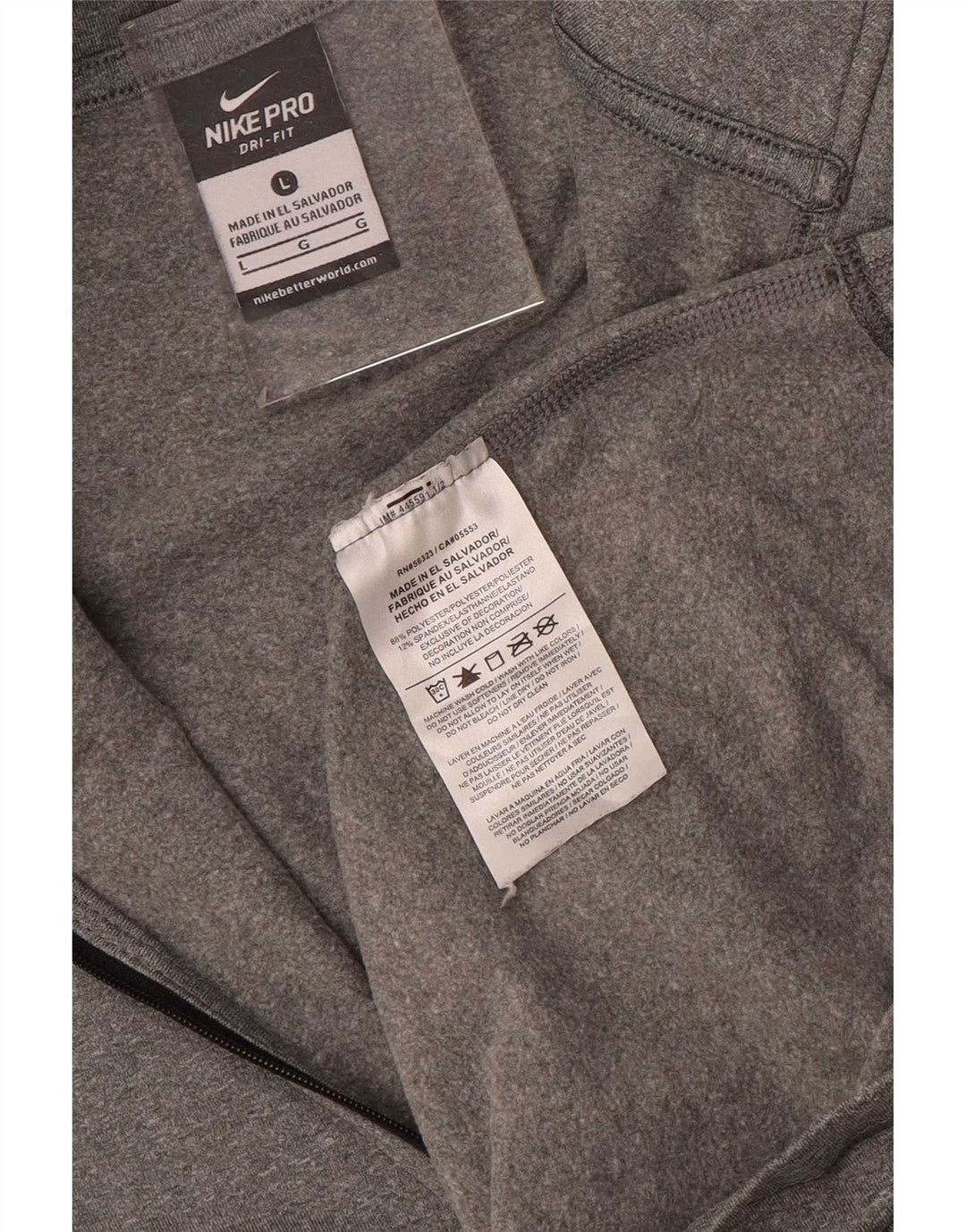 Nike Ženska trenirka Dri Fit Zip Neck Pulover Top UK 14 Large Grey