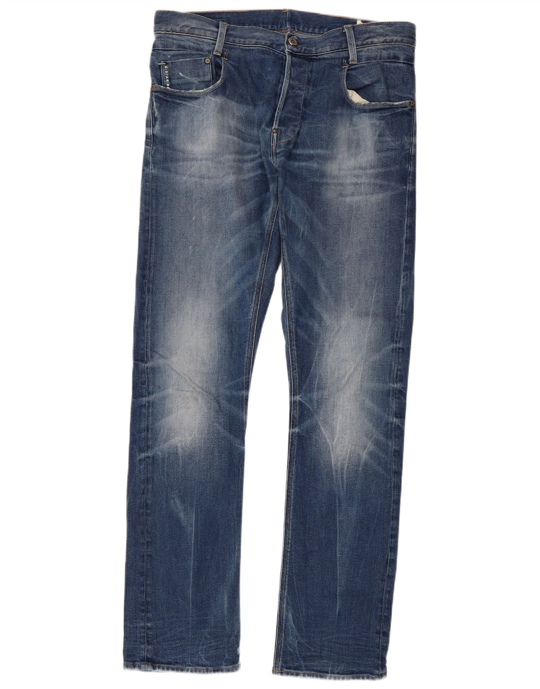 G-STAR muške ravne traperice W36 L34 plavi pamuk