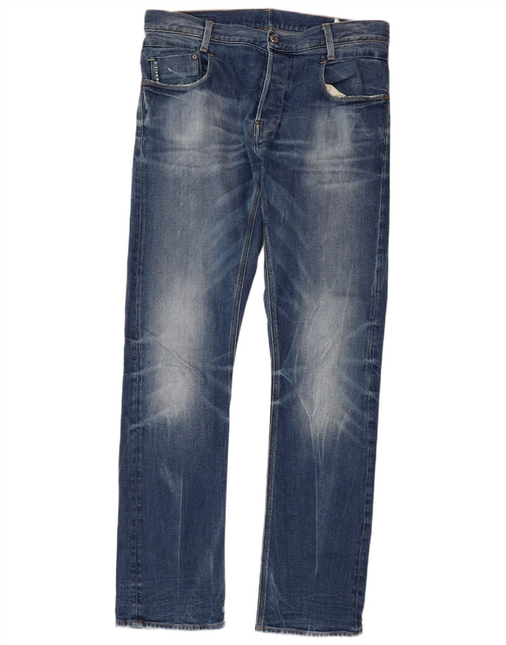 G-STAR muške ravne traperice W36 L34 plavi pamuk