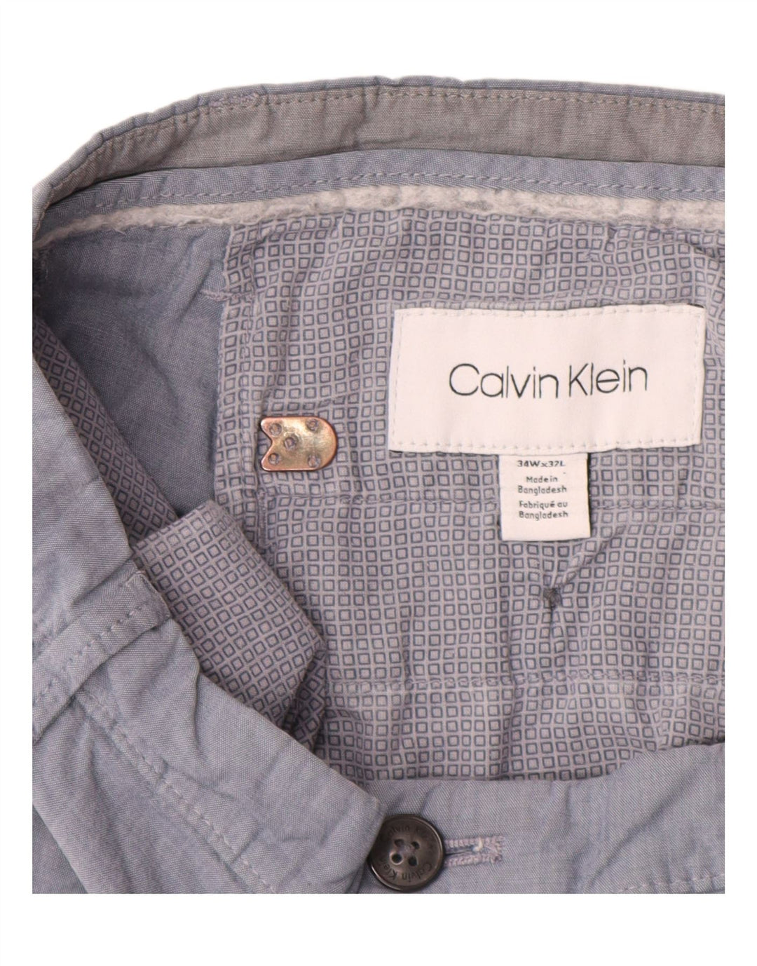 CALVIN KLEIN Muške ravne chino hlače W34 L32 Plave