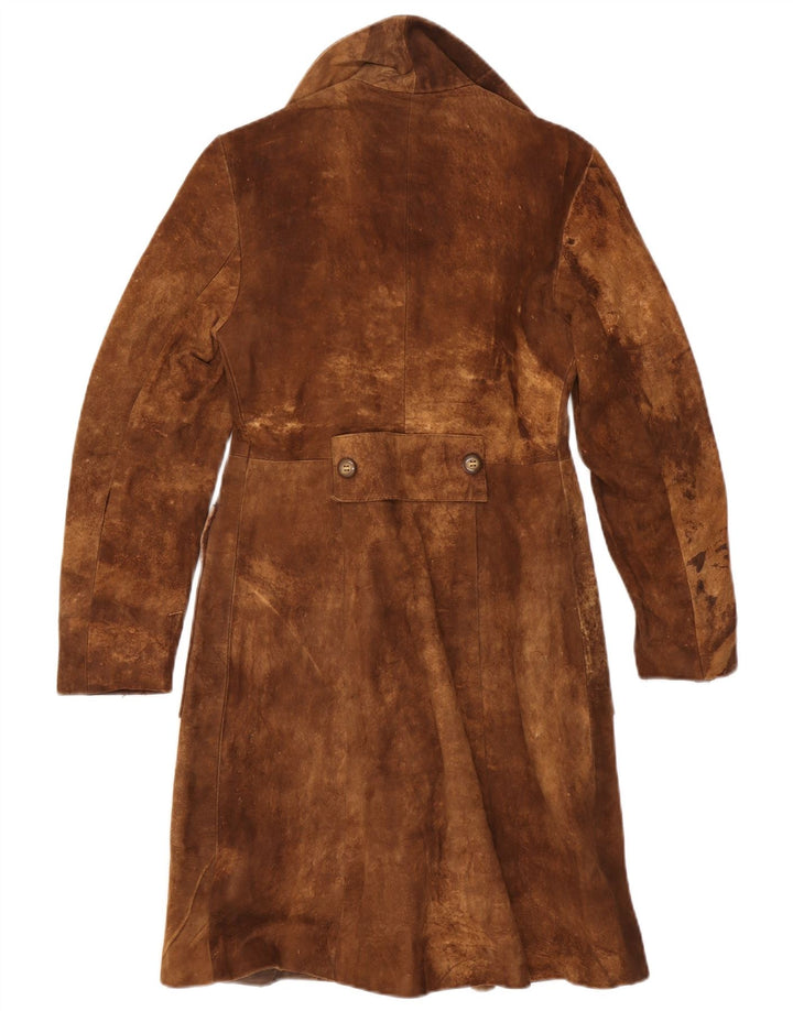 Vintage ženski kaput od brušene kože UK 10 Small Brown