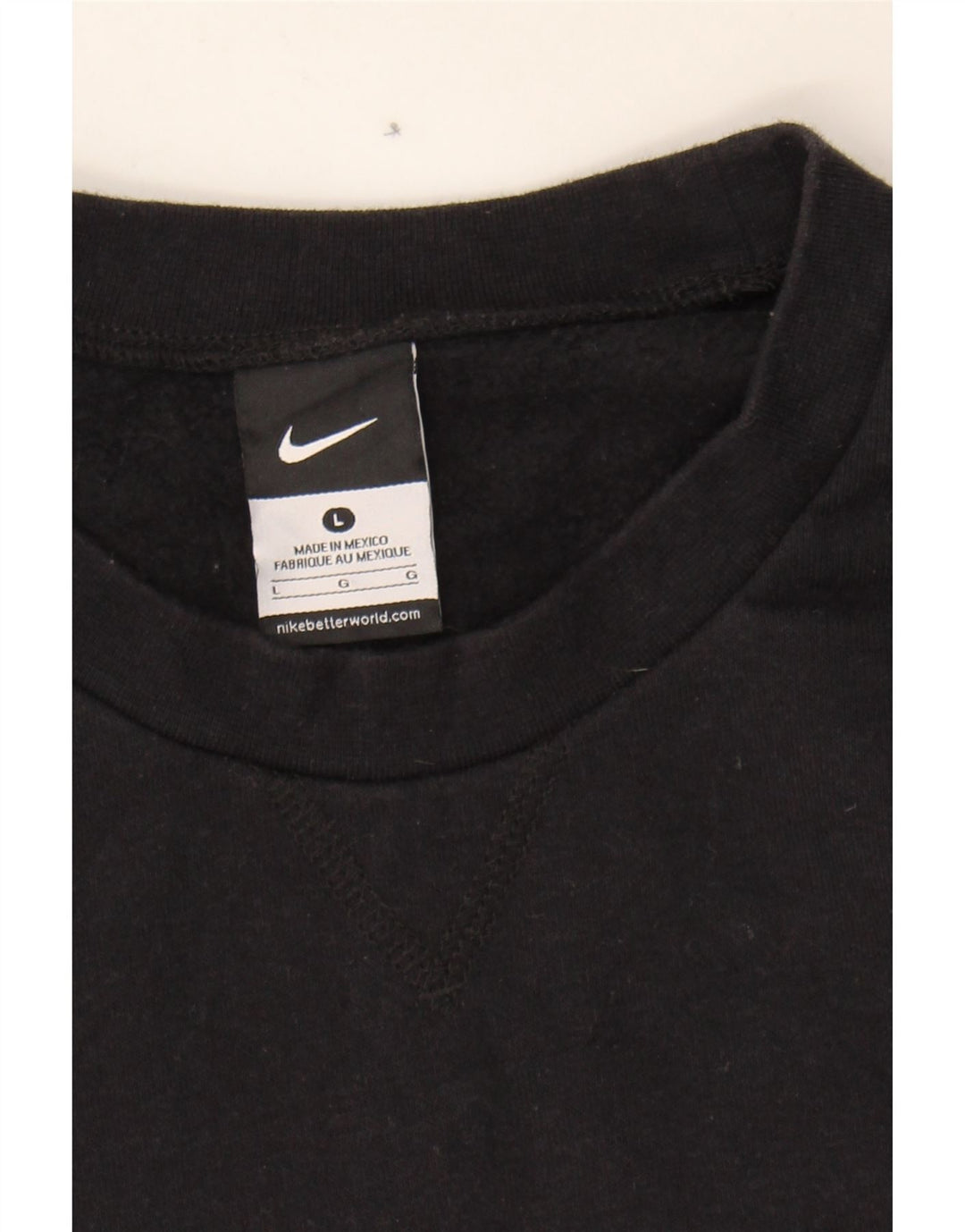 NIKE Mens Graphic Sweatshirt Jumper Large Black Cotton Vintage Nike and Second-Hand Nike from Messina Hembry 