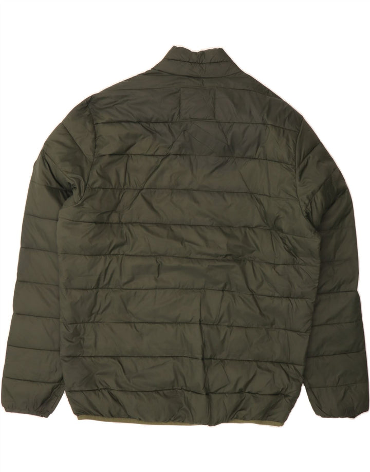 JACK & JONES Mens Padded Jacket UK 42 XL Khaki Vintage Jack & Jones and Second-Hand Jack & Jones from Messina Hembry 
