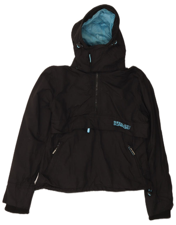 SUPERDRY ženska Windcagoule anorak jakna s kapuljačom UK 16 velika crna