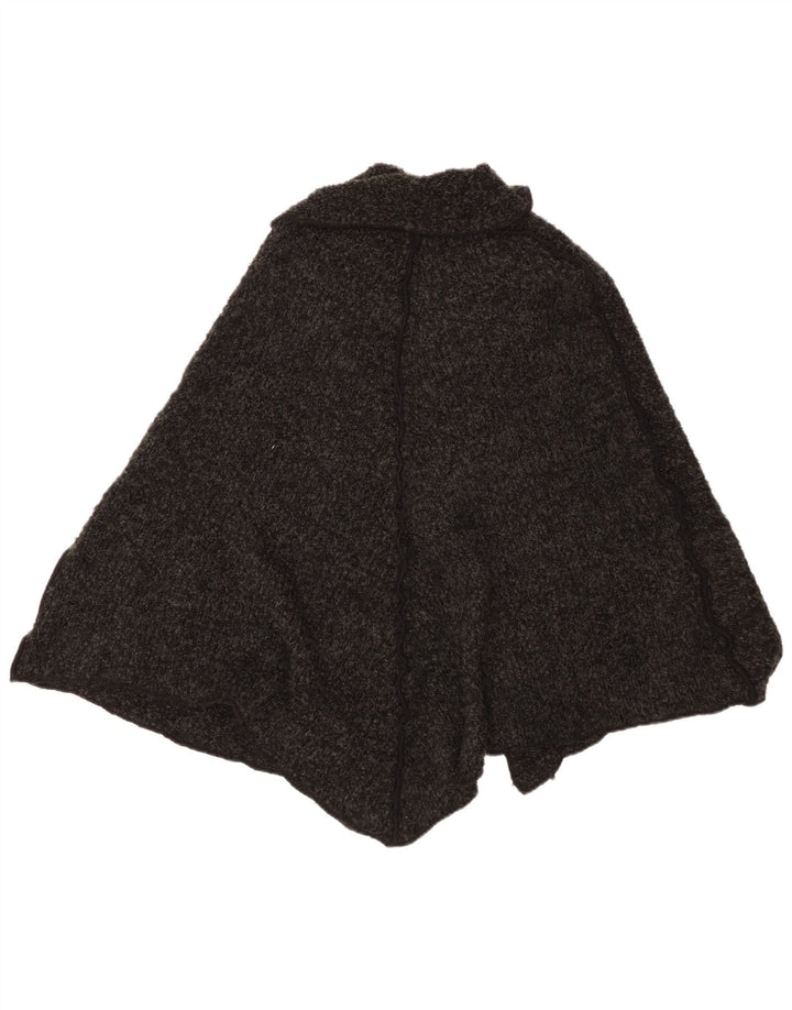 SASHA Womens Poncho Jumper One Size Black Flecked Acrylic