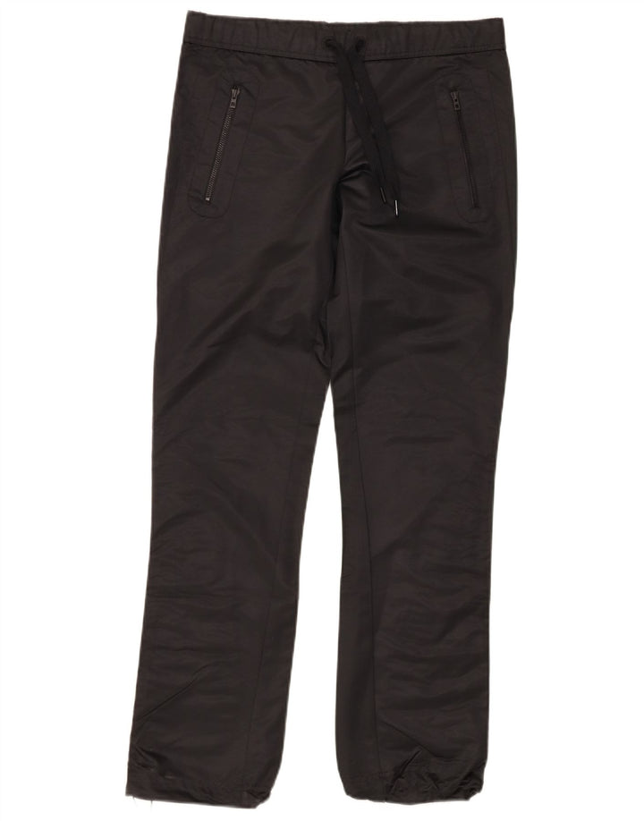 ADIDAS Womens Windbreaker Trousers UK 16 Large  Black Polyester