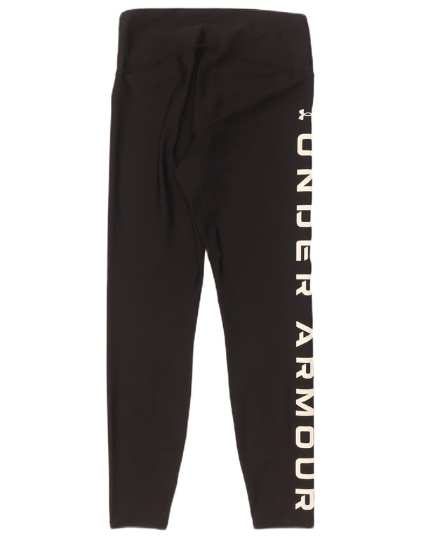 Under Armour Ženske Heat Gear Graphic Leggings UK 12 srednje crne