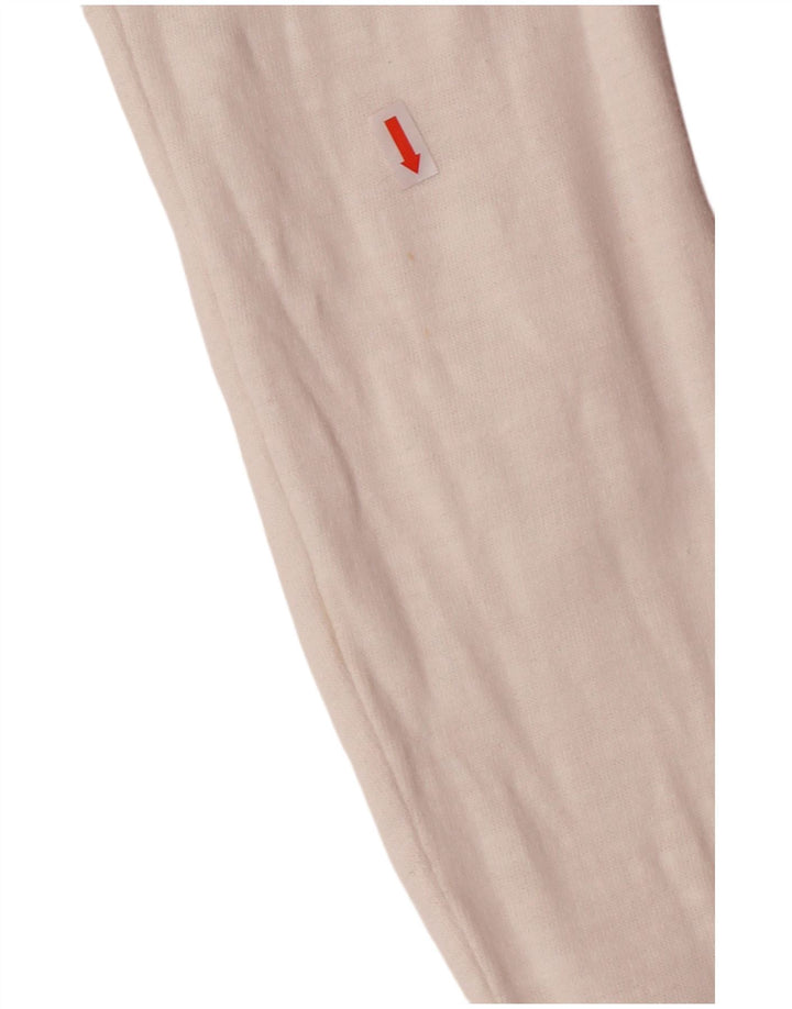 J. CREW Ženska prevelika majica s kratkim rukavima UK 10 Mali bijeli pamuk