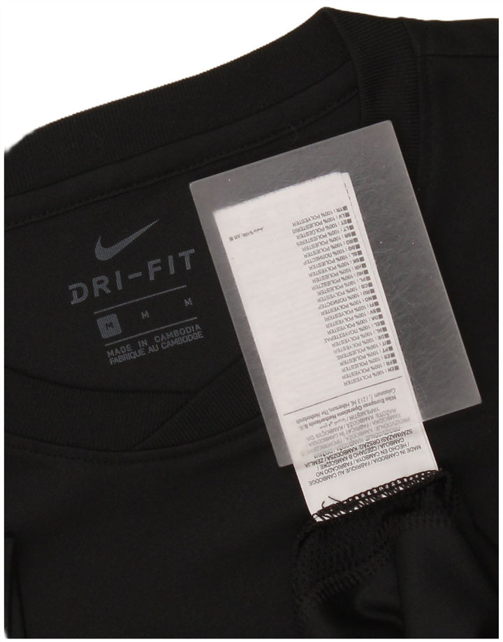 Nike Dri Fit majica kratkih rukava srednji crni poliester