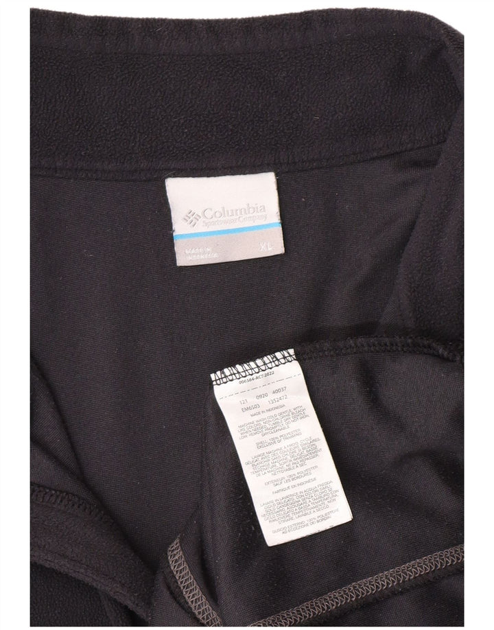 COLUMBIA Mens Zip Neck Fleece Jumper XL Grey Polyester