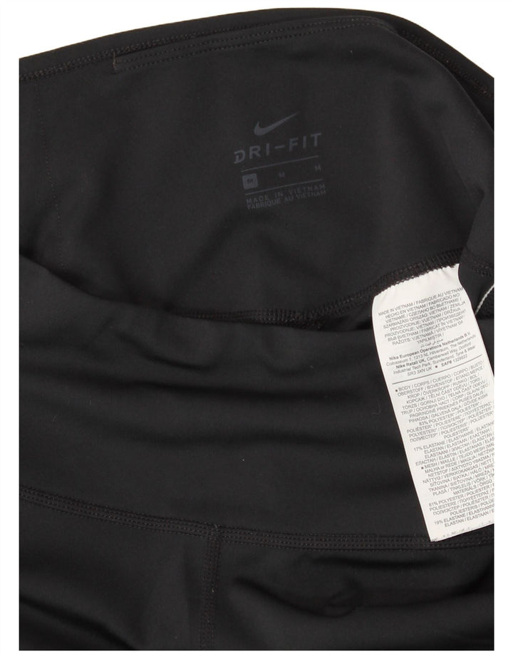 NIKE ženske Dri Fit Graphic Capri tajice UK 12 srednje crne boje