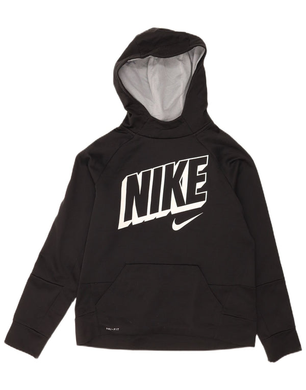 Nike Girls Dri Fit Graphic majica s kapuljačom 13-14 godina XL crni poliester