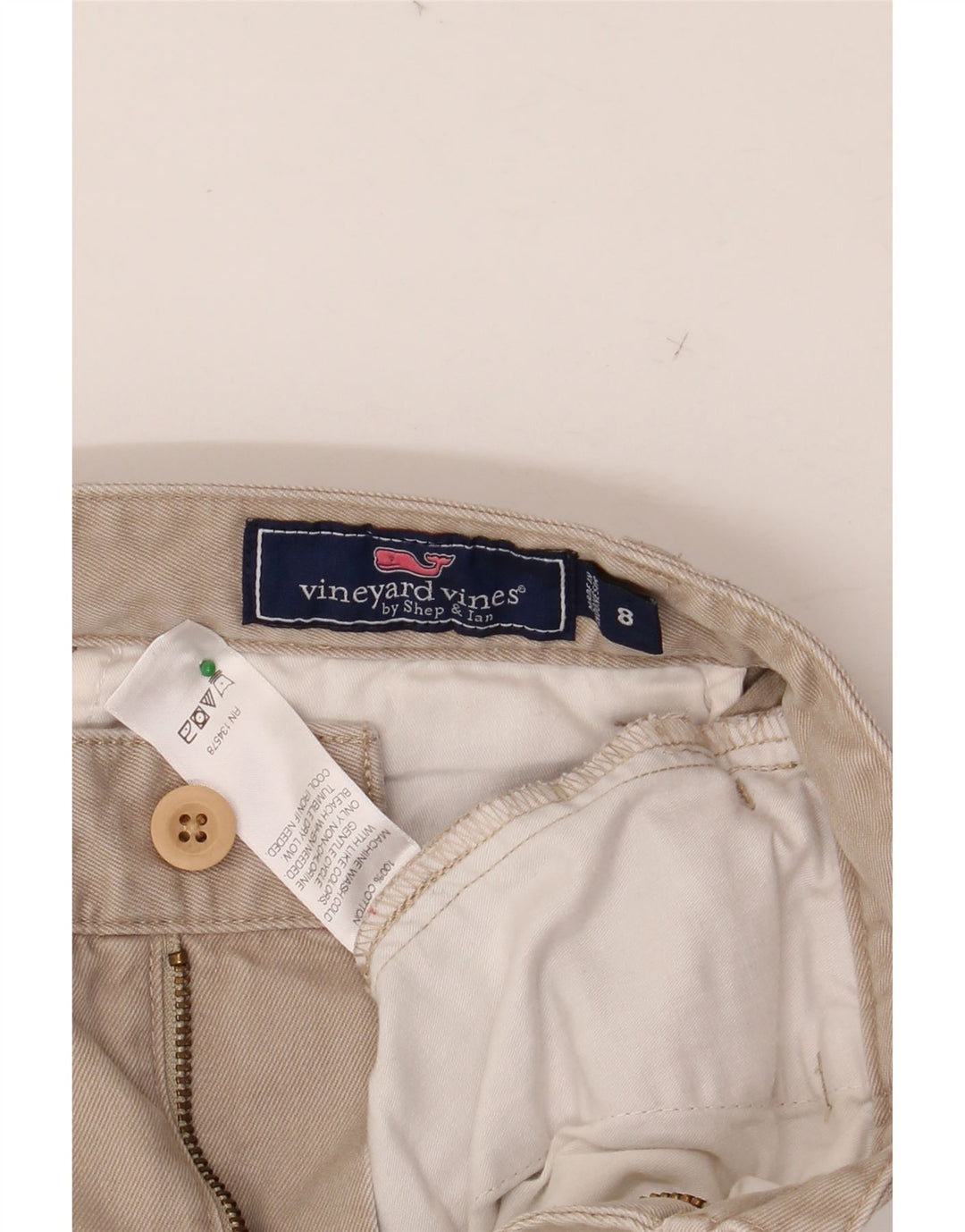 VINEYARD VINES Ravne chino hlače za dječake 7-8 godina W24 L22 Bež pamuk
