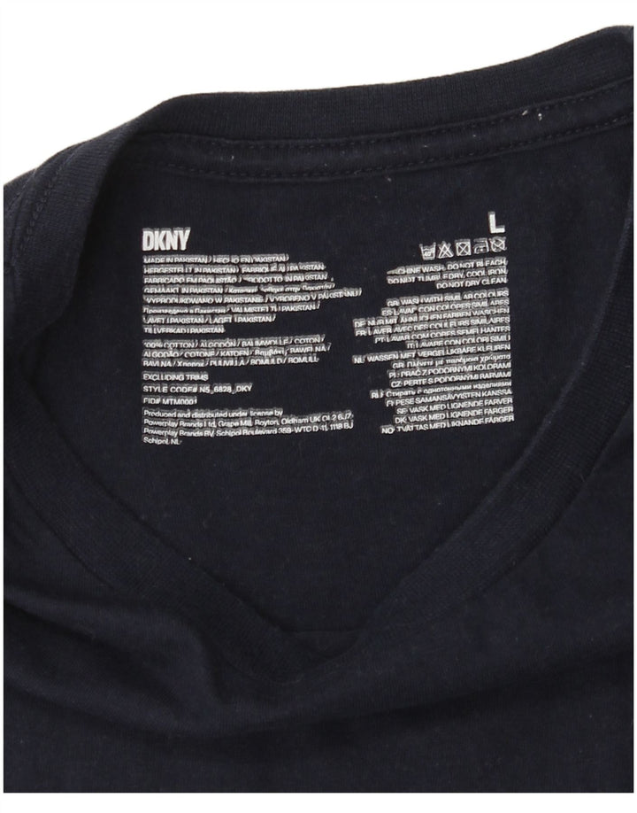 Dkny muška majica kratkih rukava, veliki tamnoplavi pamuk