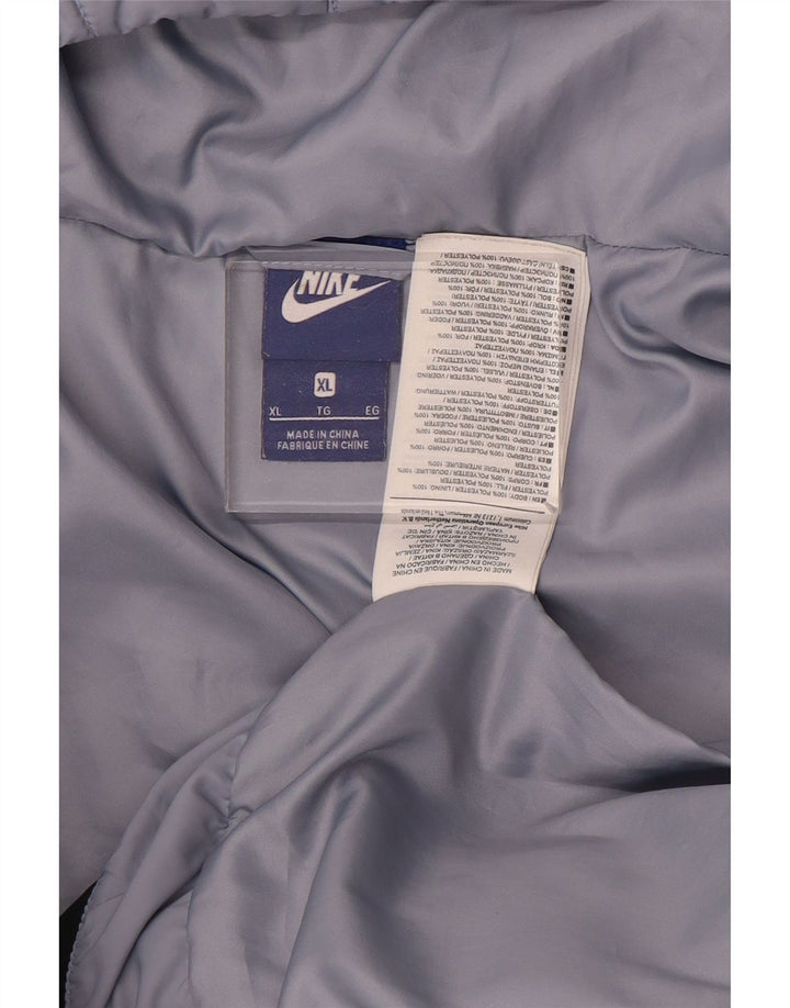 NIKE ženska jakna s kapuljačom i podstavljenom grafikom UK 18 XL plavi poliester