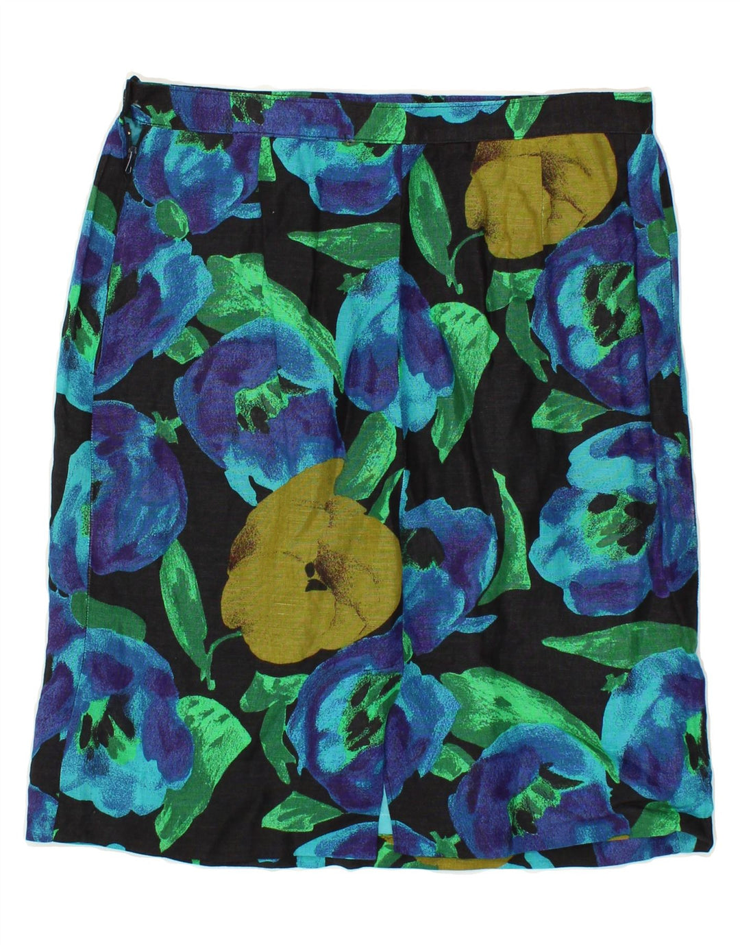 VINTAGE Womens Straight Skirt W28 Medium Multicoloured Floral Vintage Vintage and Second-Hand Vintage from Messina Hembry 