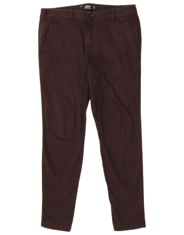Hollister muške super uske chino hlače W34 L32 crni pamuk