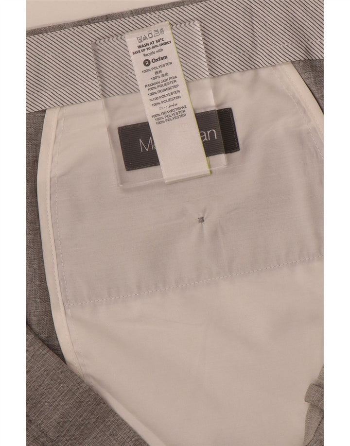 Marks & Spencer muške hlače ravnog odijela W42 L33 sivi poliester