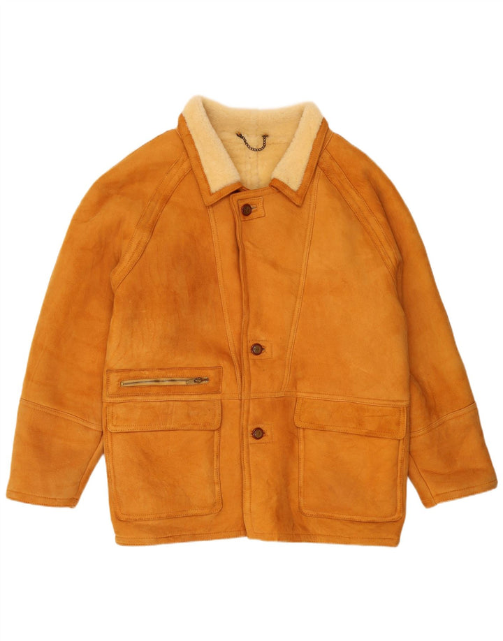 Vintage muška jakna s ovčicama IT 56 XL Smeđe ovčice