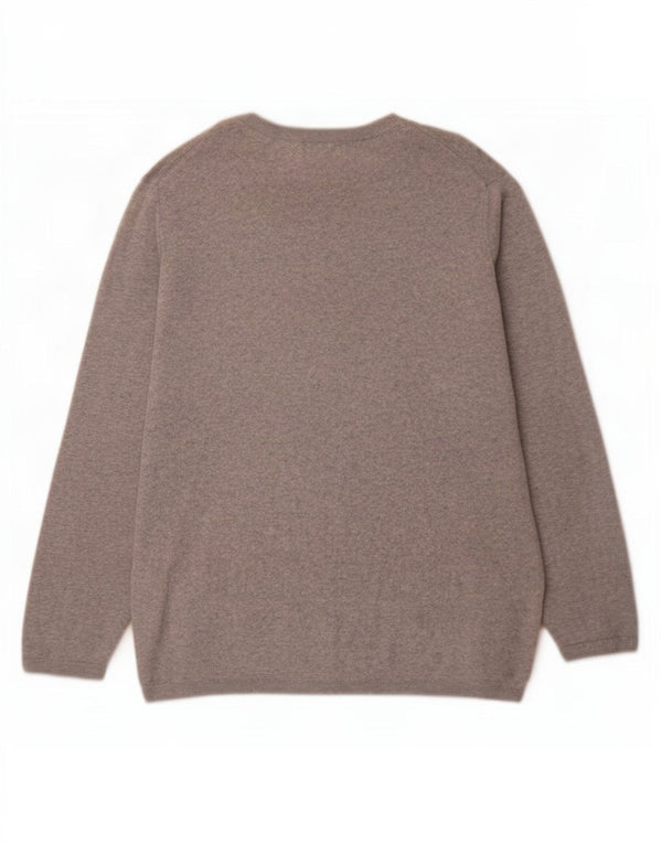 Tommy Hilfiger ženski džemper s veznim izrezom UK 20 2XL sivi pamuk