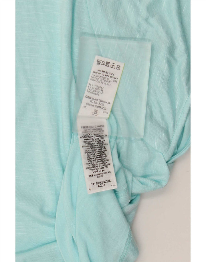 Top ženske bluze Marks & Spencer UK 20 2XL plava flekasta viskoza