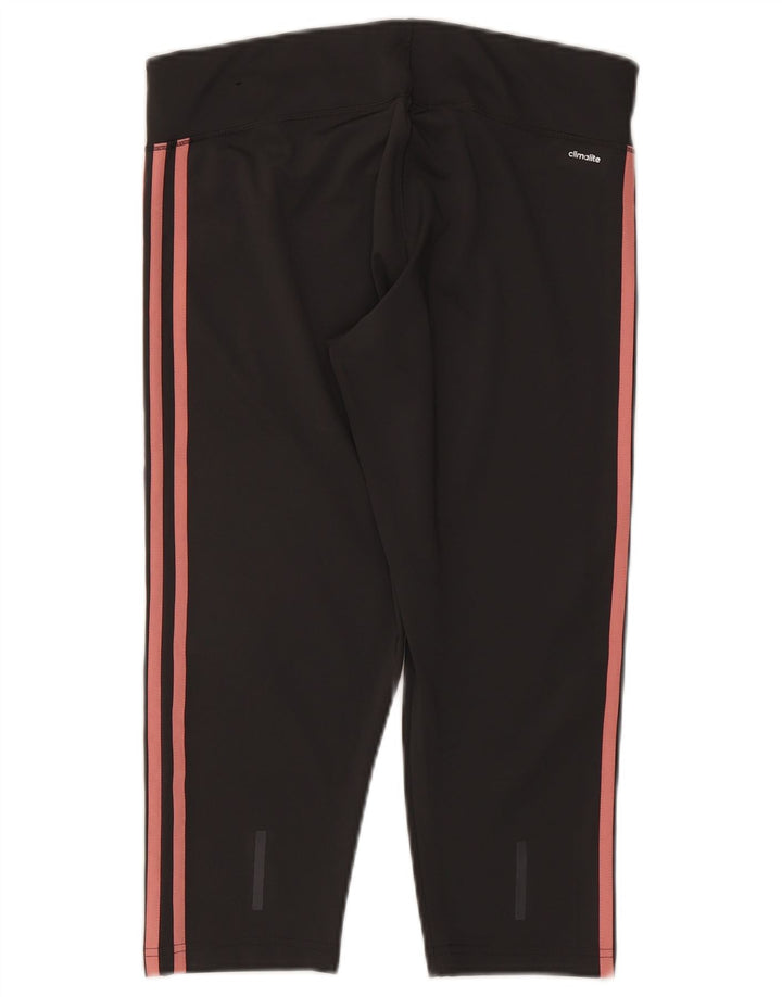 Adidas ženske Climalite Capri tajice UK 16/18 velike sive poliesterske