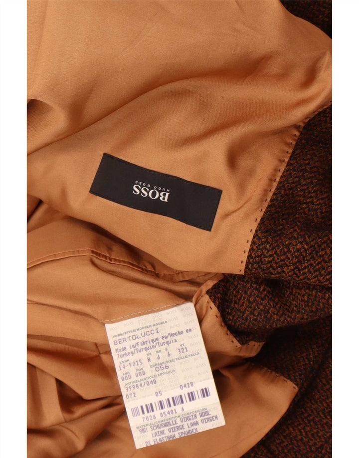 Hugo Boss muška jakna s 2 gumba EU 56 3XL smeđa riblja kost