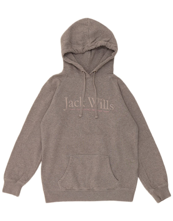 Jack Wills Ženska majica s kapuljačom s kapuljačom s grafičkim motivima UK 8 Mali sivi pamuk