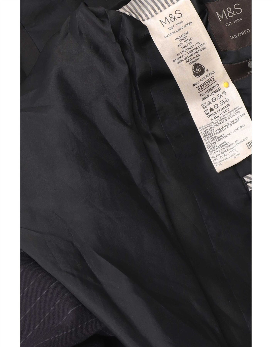 Marks & Spencer muški sako IT 42 srednje mornarsko plave pruge