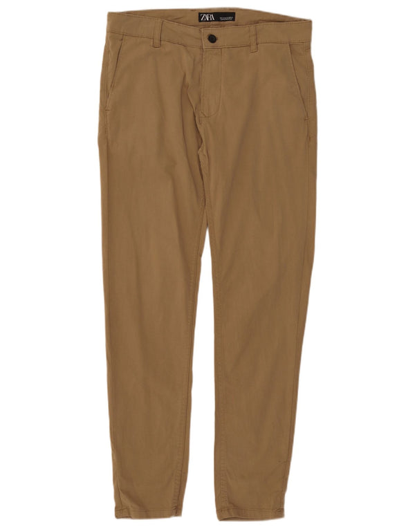 Zara muške uske chino hlače EU 42 Large W32 L30 Bež pamuk