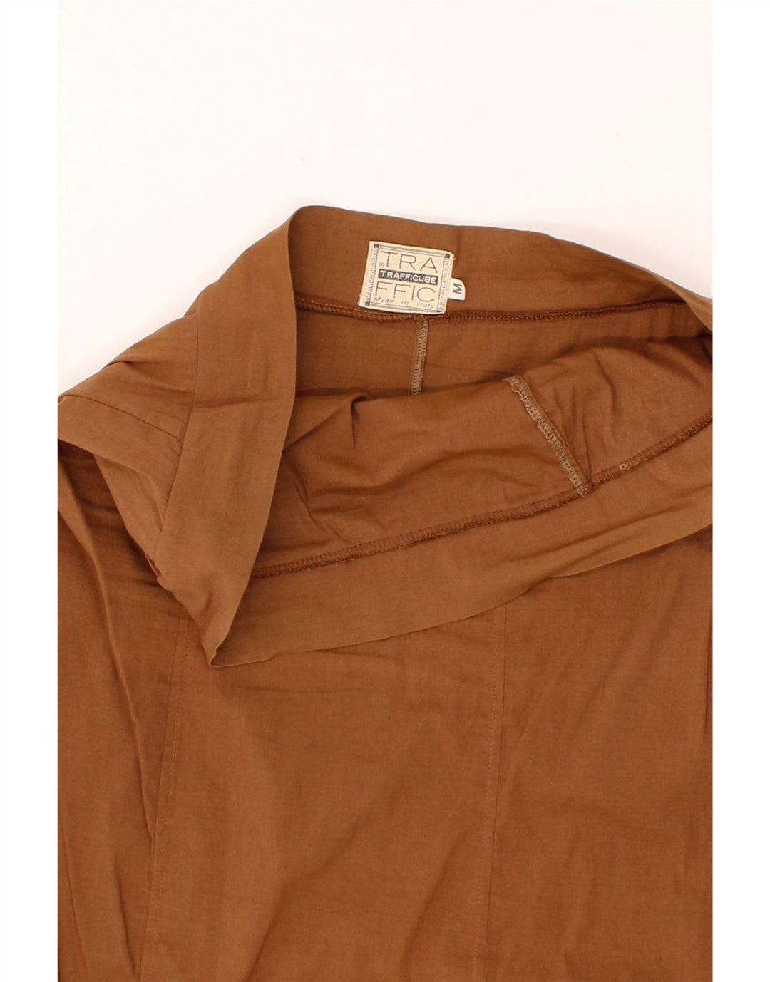 VINTAGE Womens Strapless Dress UK 12 Medium Brown Cotton Vintage Vintage and Second-Hand Vintage from Messina Hembry 