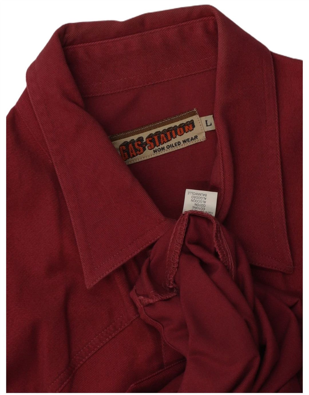 Vintage muška košulja od velikog tamnocrvenog pamuka