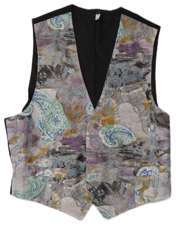 VINTAGE ženski prsluk UK 24 4XL Raznobojni paisley poliester