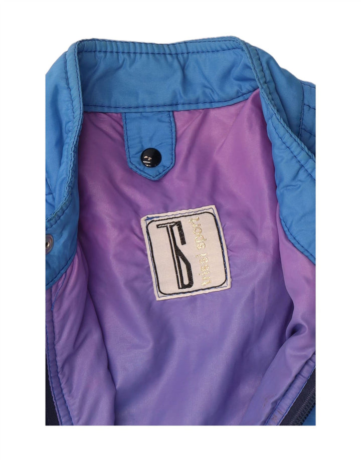 VINTAGE Womens Padded Jacket UK 14 Medium Blue Colourblock Vintage Vintage and Second-Hand Vintage from Messina Hembry 