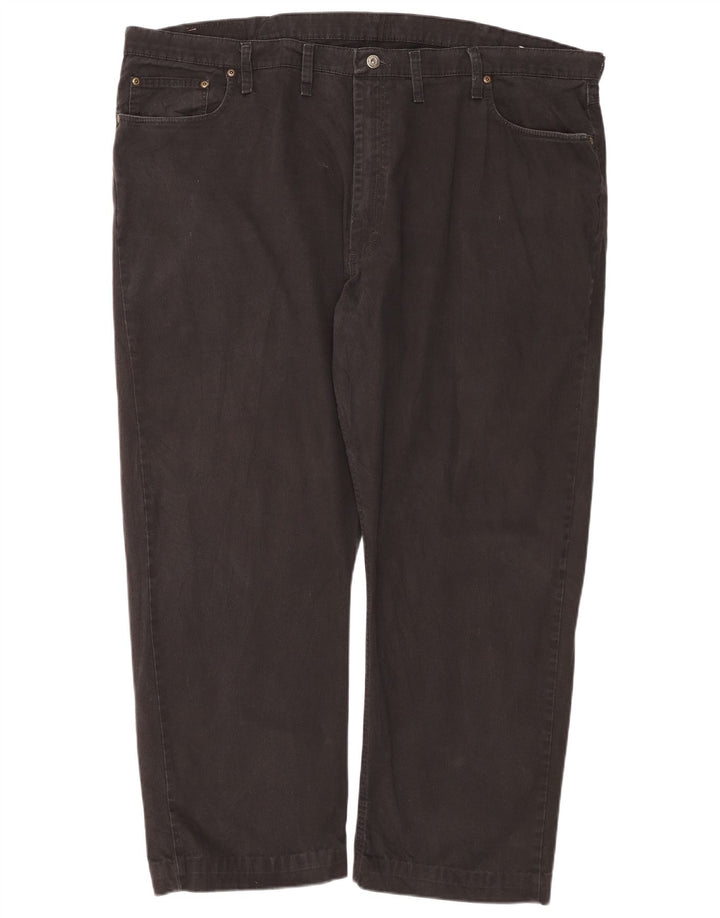 WRANGLER Muške ravne traperice W46 L30 crni pamuk