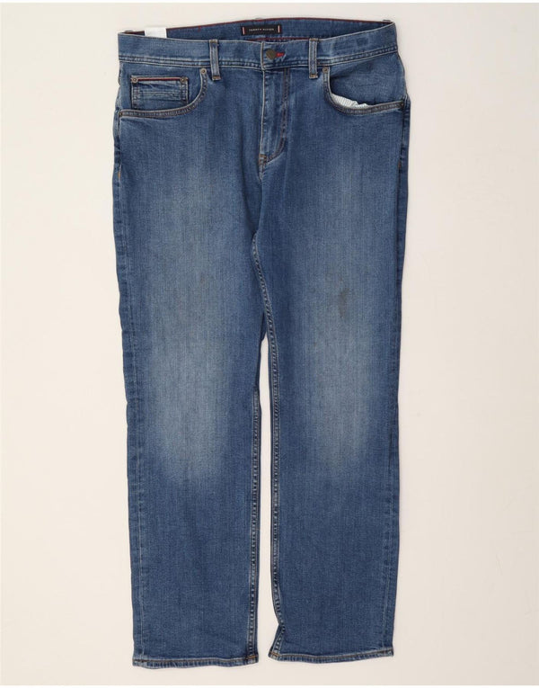 Tommy Hilfiger Mens Mercer Fit Regular Straight Jeans W34 L30 Plavi pamuk
