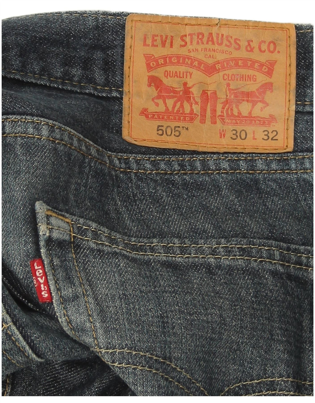 Levi's muške 505 ravne traperice W30 L32 plavi pamuk