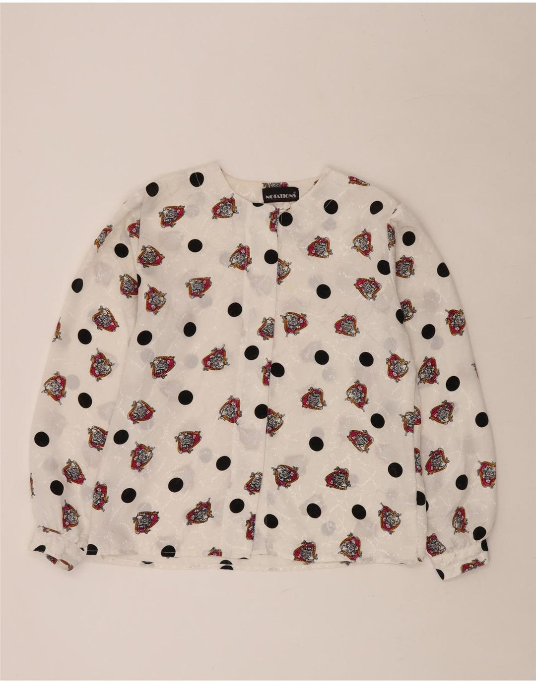 BILJEŠKE Ženska košulja s apstraktnim uzorkom UK 16 Veliki bijeli poliester