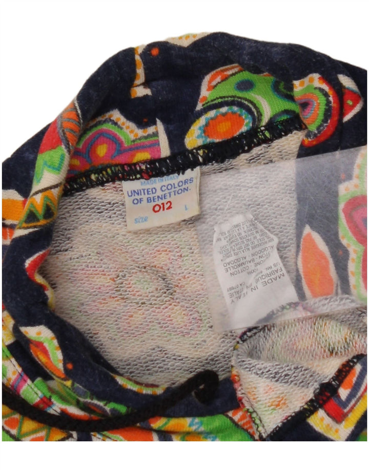 BENETTON Majica za djevojčice 11-12 godina, velika tamnoplava cvjetna