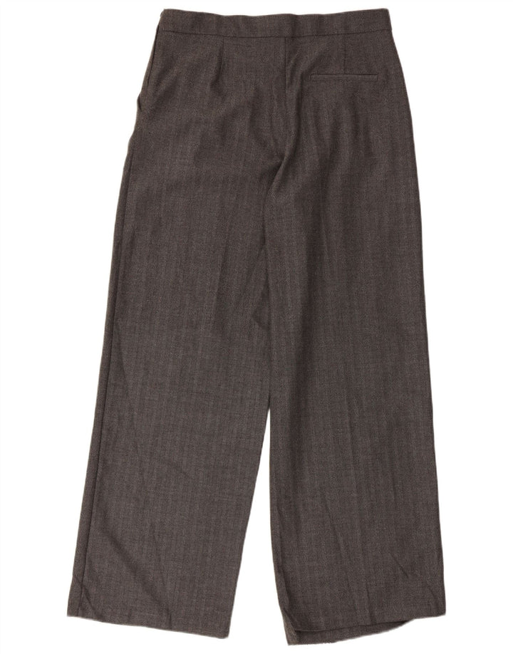Zara ženske široke chino hlače srednje veličine W28 L30 sive riblje kosti