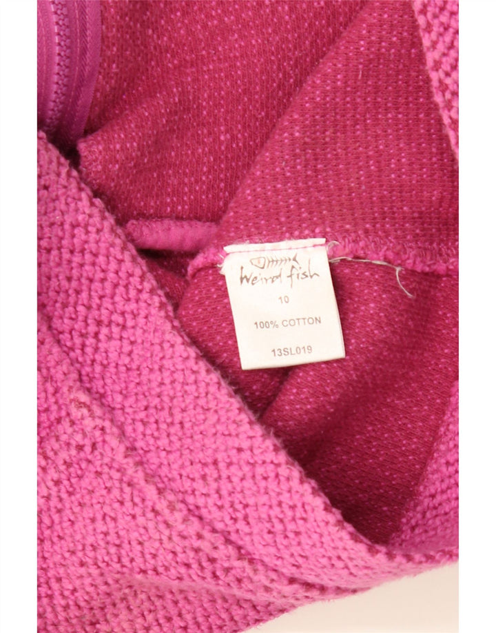 WEIRD FISH Womens Tracksuit Top Jacket UK 10 Small  Pink Cotton Vintage Weird Fish and Second-Hand Weird Fish from Messina Hembry 