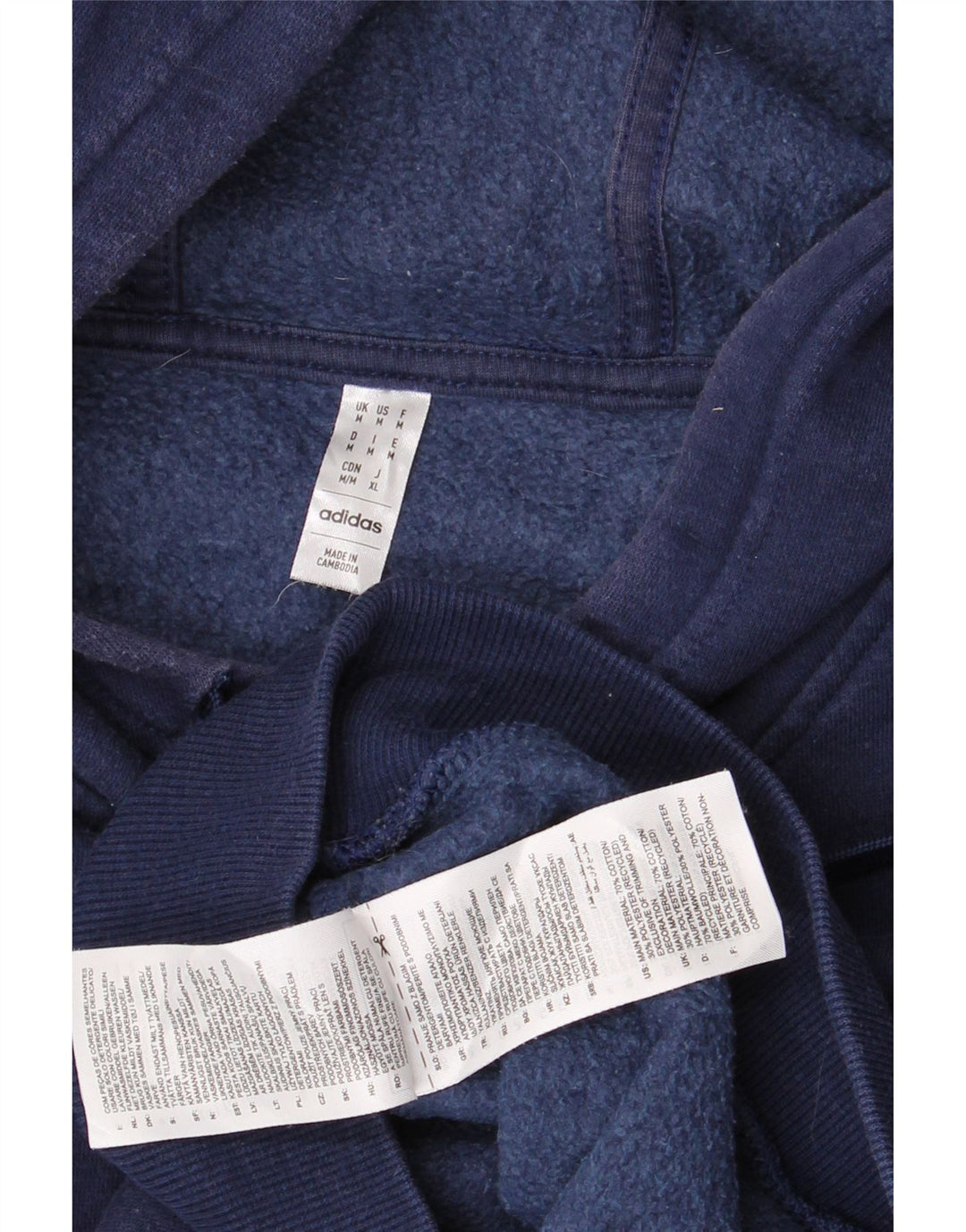 ADIDAS muška majica s kapuljačom Srednje tamnoplavi pamuk