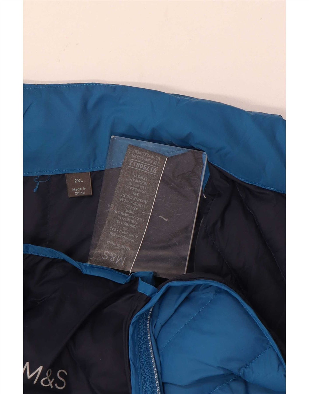 Marks & Spencer muška podstavljena jakna UK 44 2XL plavi poliamid