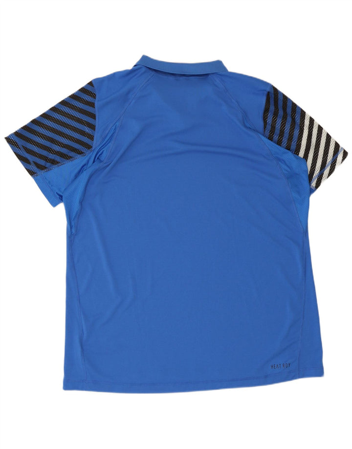 Adidas muška polo majica 2XL plavi prugasti poliester