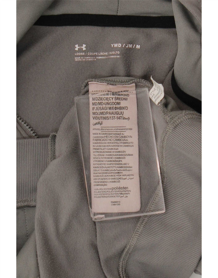 Under Armour pulover s kapuljačom na patentni zatvarač 9-10 godina srednje sive boje